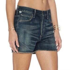 CITIZENS OF HUMANITY Corey Short Womens 28 Slouchy Fit Denim Cut Off Dark Wash